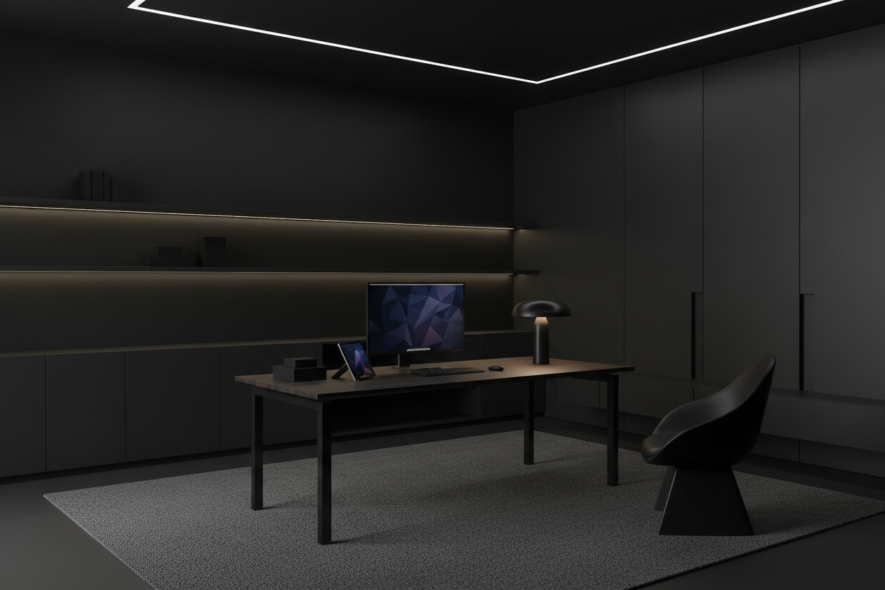 Sleek Black Office Banner